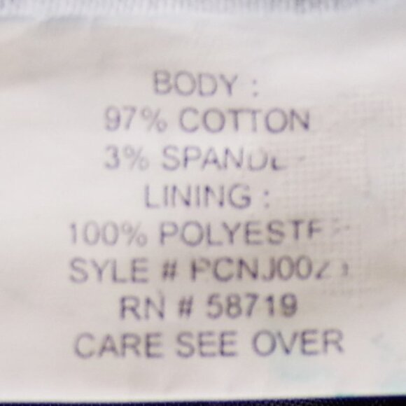 NOTATIONS PETITE size PM multicolor floral 3/4-sleeve blazer cotton/spandex - Picture 15 of 16